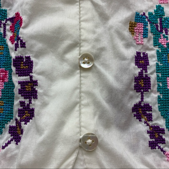 FIGUE Cotton Tassel Peasant Blouse XS - Picture 8 of 9